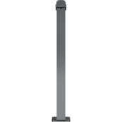Ornamental bollard | steel tube 70 x 70 mm | series 473B | stationary, to be fixed by plugswith base plate 100 x 150 mm | without lock | without eyelet